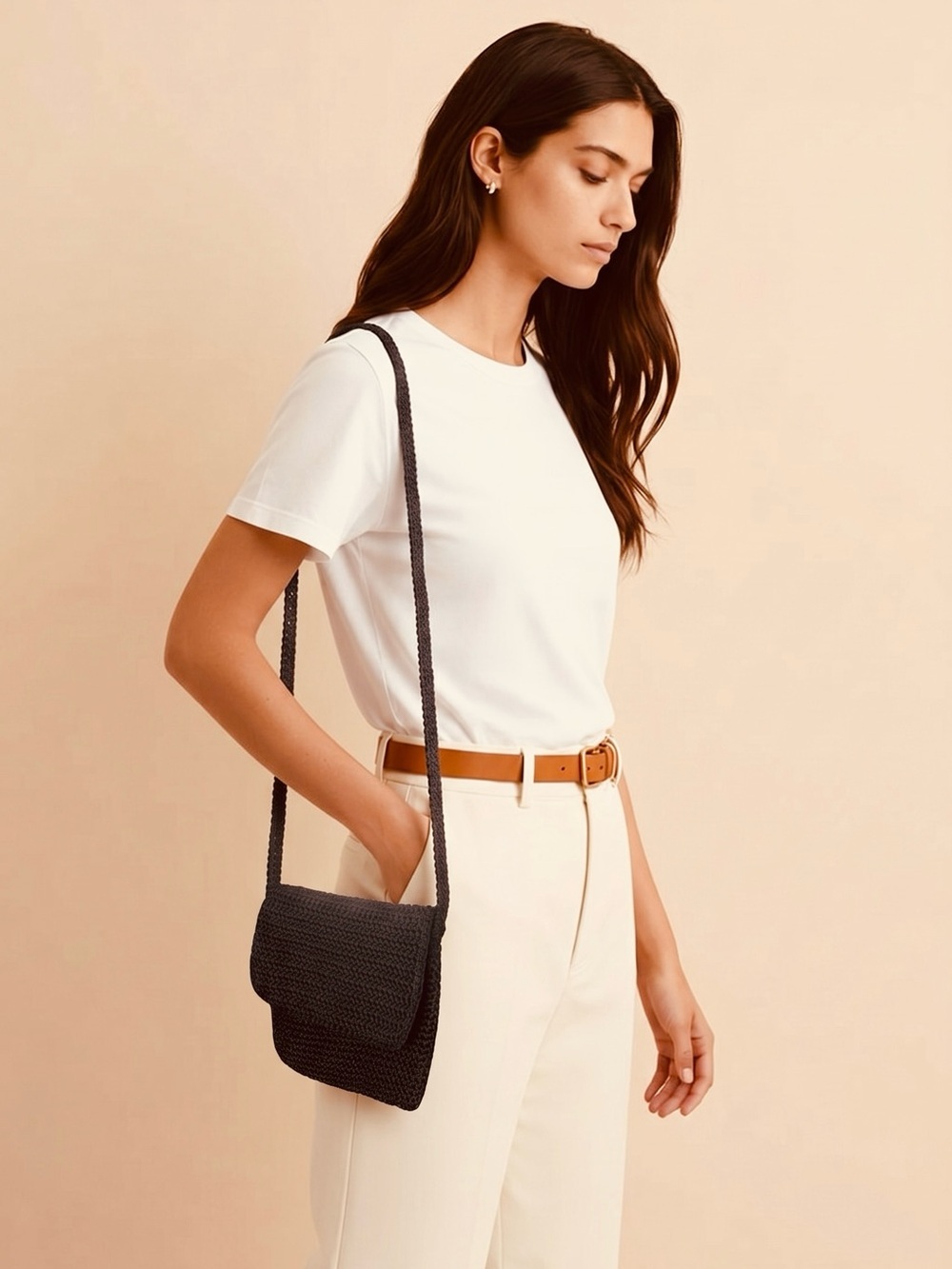The Sak Mini Knitted Crossbody Bag
